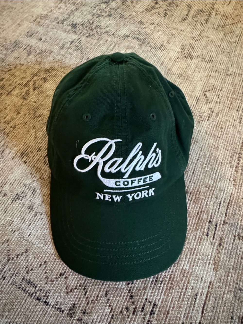 Ralph Lauren Dark Green "Ralph's Coffee New York" Embroidered Baseball Cap